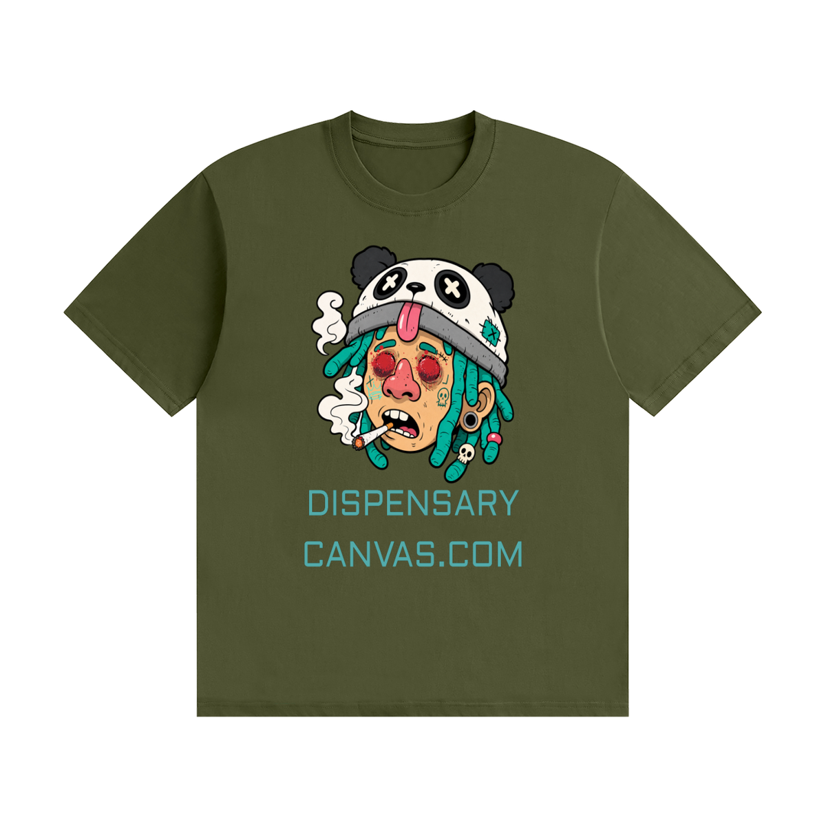 Dispensary Canvas Unisex Seamless Cotton T-Shirt – Cannabis Graphic Print